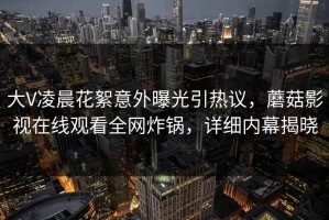 大V凌晨花絮意外曝光引热议，蘑菇影视在线观看全网炸锅，详细内幕揭晓