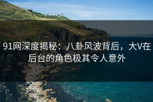 91网深度揭秘：八卦风波背后，大V在后台的角色极其令人意外