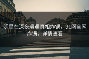 明星在深夜遭遇真相炸锅，91网全网炸锅，详情速看
