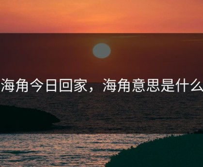 海角今日回家，海角意思是什么
