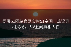 网曝51网站官网实时51空间，热议真相揭秘，大V丑闻真相大白