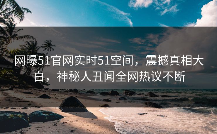 网曝51官网实时51空间，震撼真相大白，神秘人丑闻全网热议不断