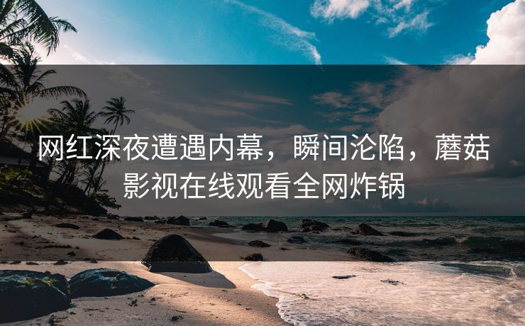 网红深夜遭遇内幕，瞬间沦陷，蘑菇影视在线观看全网炸锅