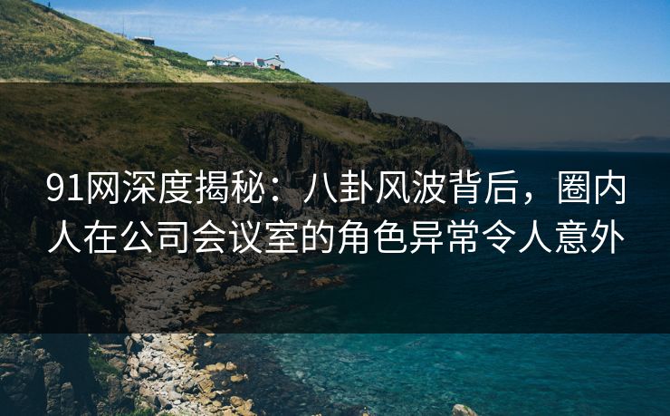 91网深度揭秘：八卦风波背后，圈内人在公司会议室的角色异常令人意外